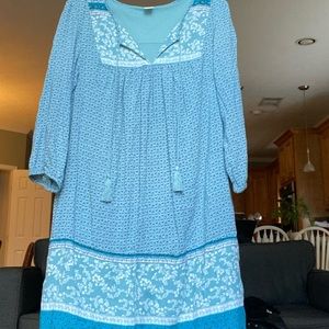Old Navy Patterned 3/4 Sleeve Dress